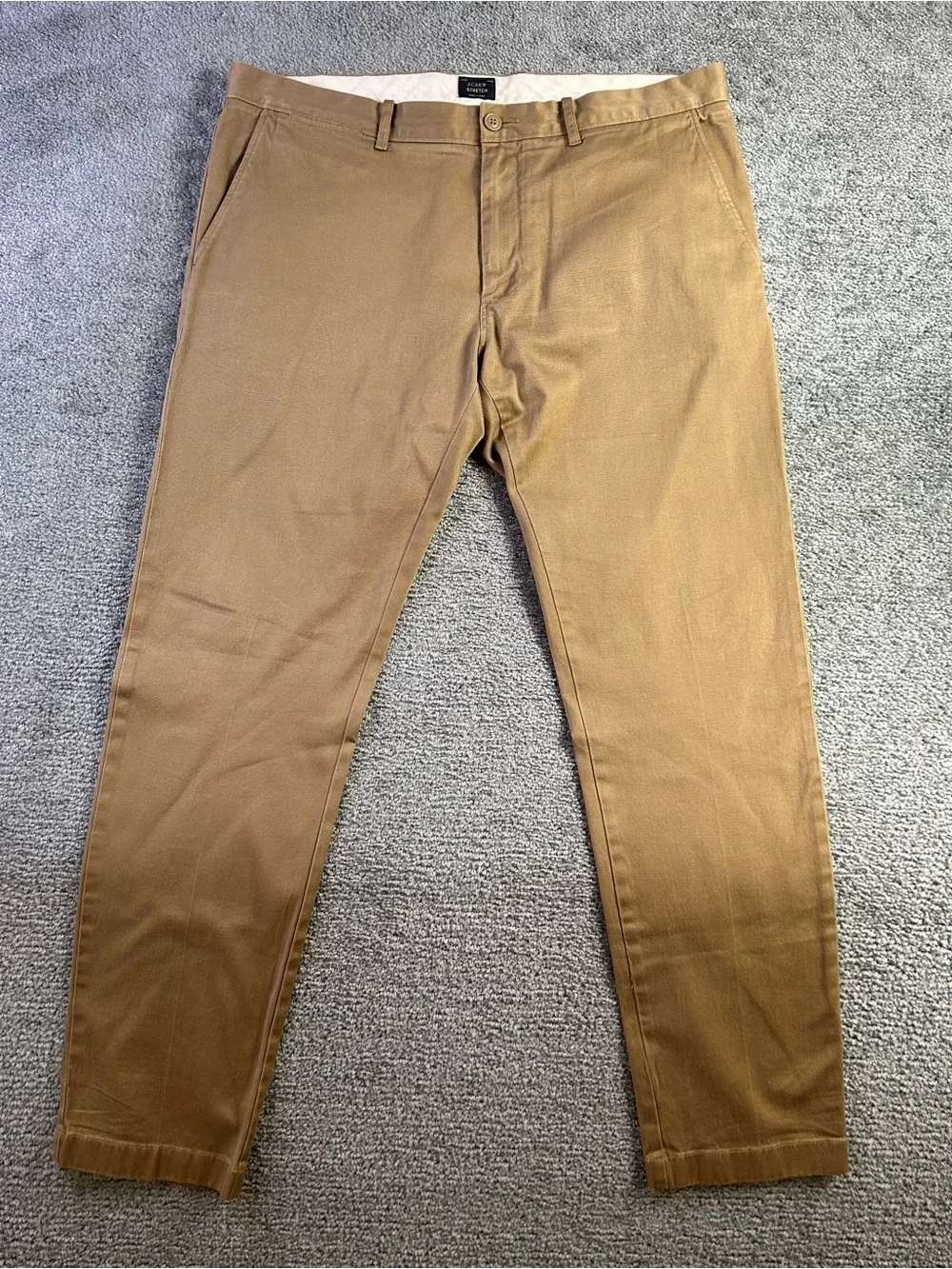J CREW 484 Stretch  Flat Front Chino Pants 36x32 Lot of 3 Brown Black Khaki